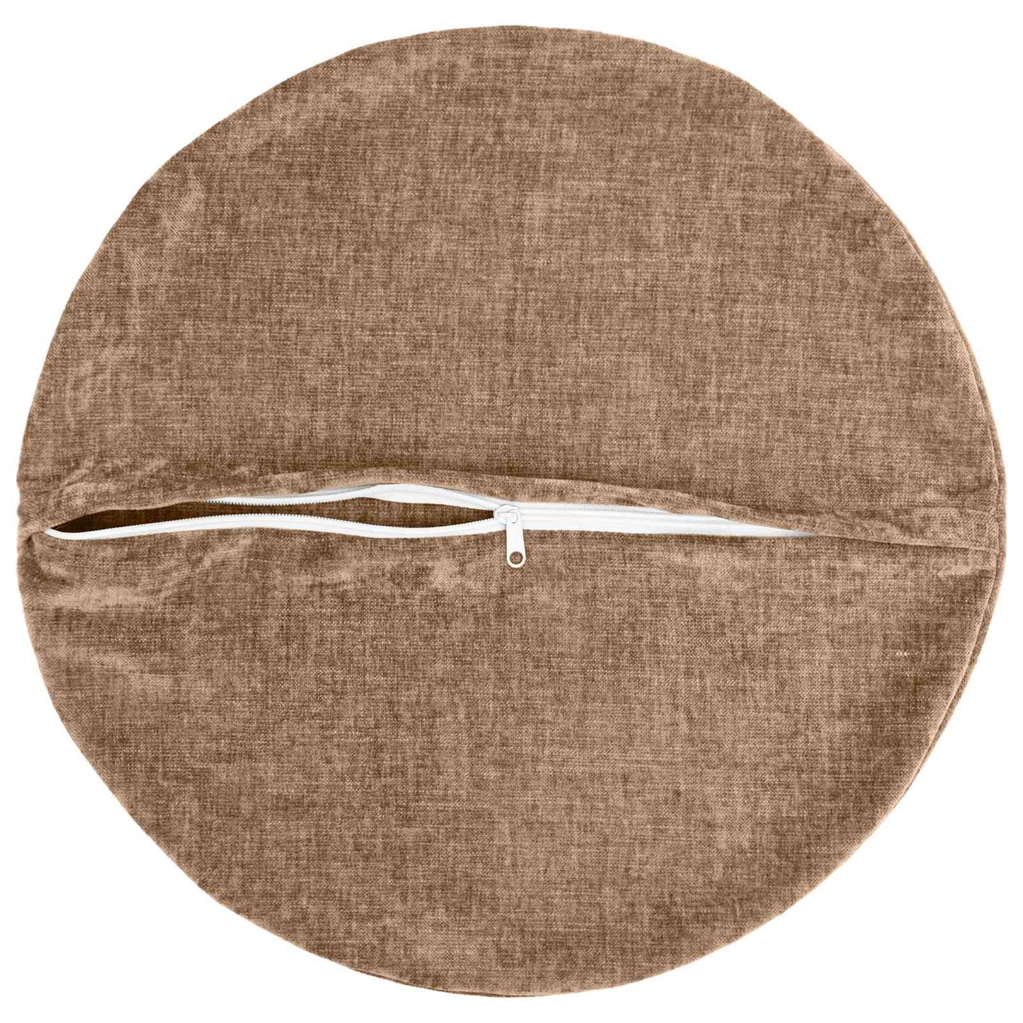 vidaXL Cushion Cover 6 pcs HEERLEN Brown Ø 60 cm Chenille Fabric 4