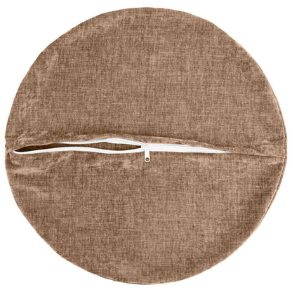 vidaXL Cushion Cover 6 pcs HEERLEN Brown Ø 60 cm Chenille Fabric 4