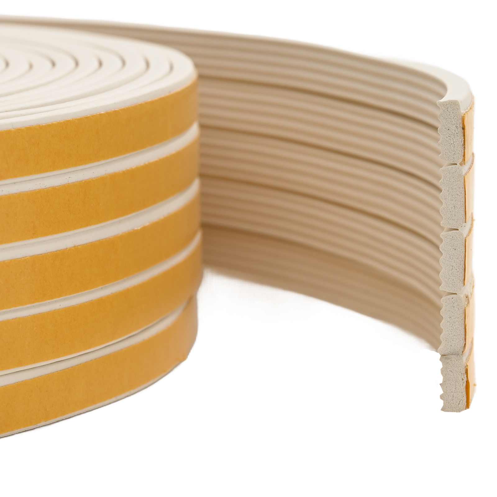 vidaXL Self-Adhesive Window Seal White 15 x 8 mm 50 m EPDM Foam 1