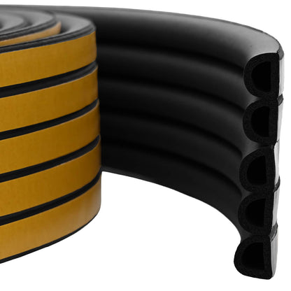 vidaXL Self-Adhesive Window Seal Black 12 x 10 mm 100 m EPDM Foam 1