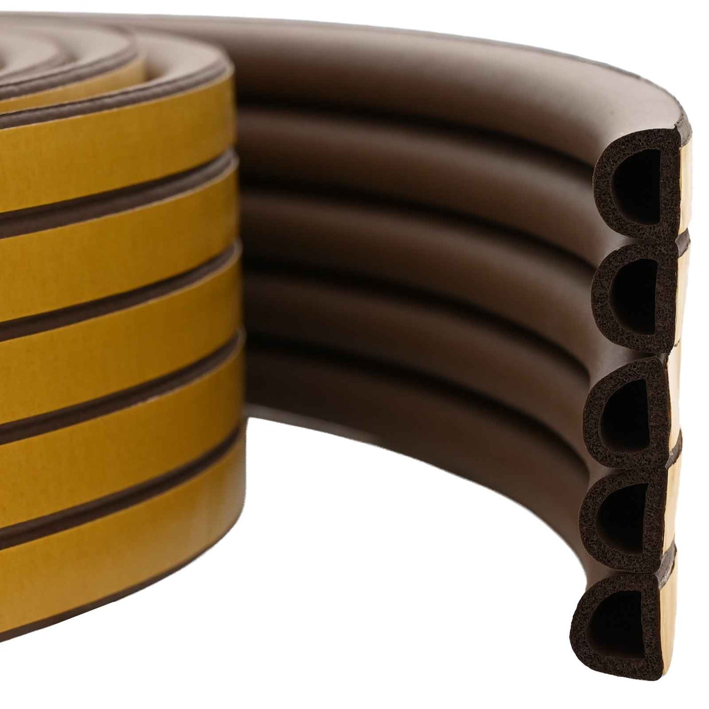vidaXL Self-Adhesive Window Seal Brown 12 x 10 mm 100 m EPDM Foam 1