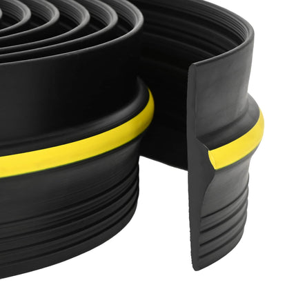 vidaXL Garage Floor Seal Black and Yellow 12 x 90 mm 10 m PVC 1