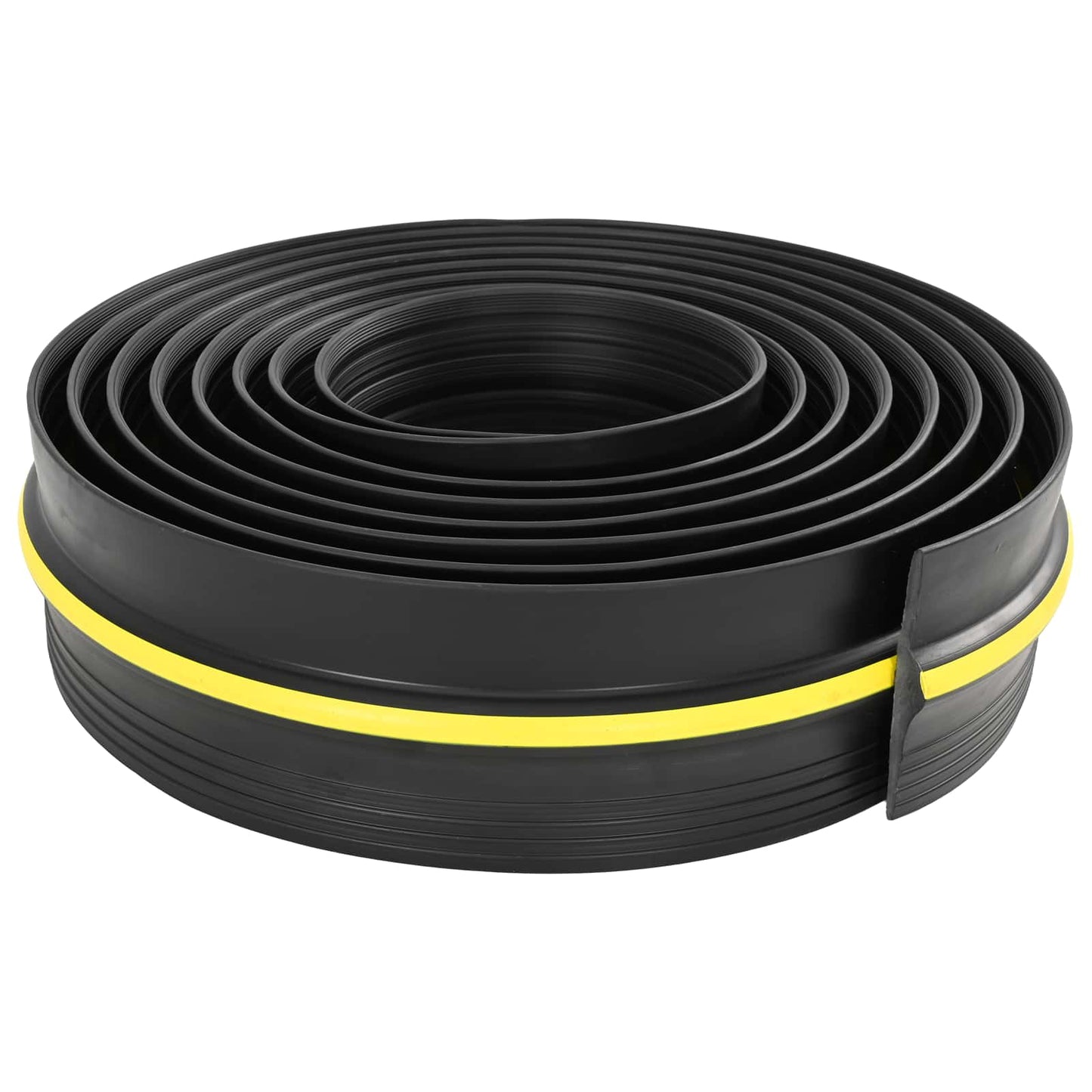 vidaXL Garage Floor Seal Black and Yellow 12 x 90 mm 10 m PVC 2