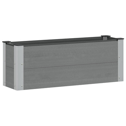 vidaXL Garden Raised Bed Grey 100 x 30 36 cm WPC and Aluminium 2