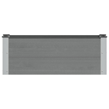 vidaXL Garden Raised Bed Grey 100 x 30 36 cm WPC and Aluminium 3