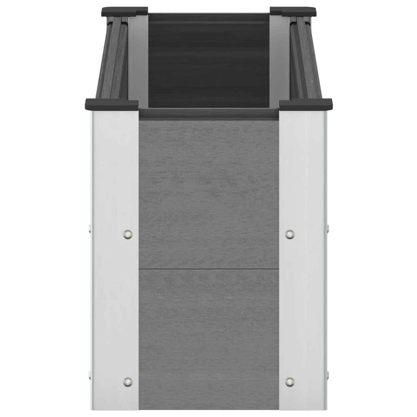 vidaXL Garden Raised Bed Grey 100 x 30 36 cm WPC and Aluminium 4