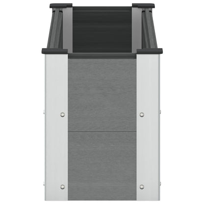vidaXL Garden Raised Bed Grey 100 x 30 36 cm WPC and Aluminium 4