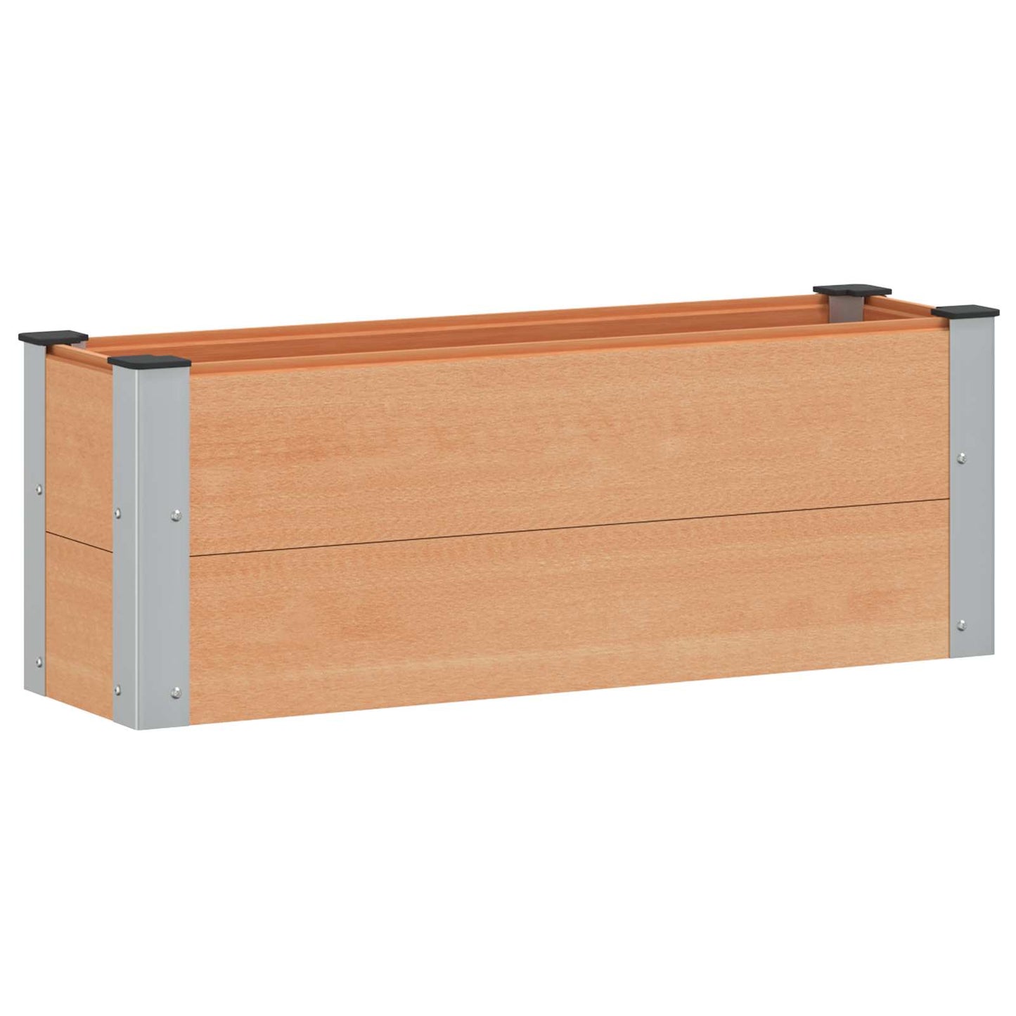vidaXL Garden Raised Bed Brown 100 x 30 x 36 cm WPC and Aluminium 2