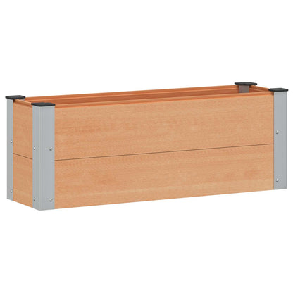 vidaXL Garden Raised Bed Brown 100 x 30 x 36 cm WPC and Aluminium 2