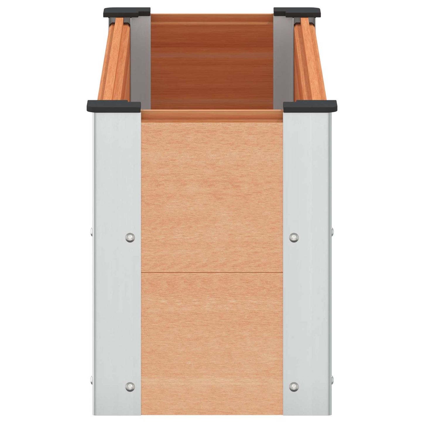 vidaXL Garden Raised Bed Brown 100 x 30 x 36 cm WPC and Aluminium 4