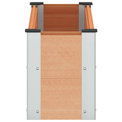 vidaXL Garden Raised Bed Brown 100 x 30 x 36 cm WPC and Aluminium 4