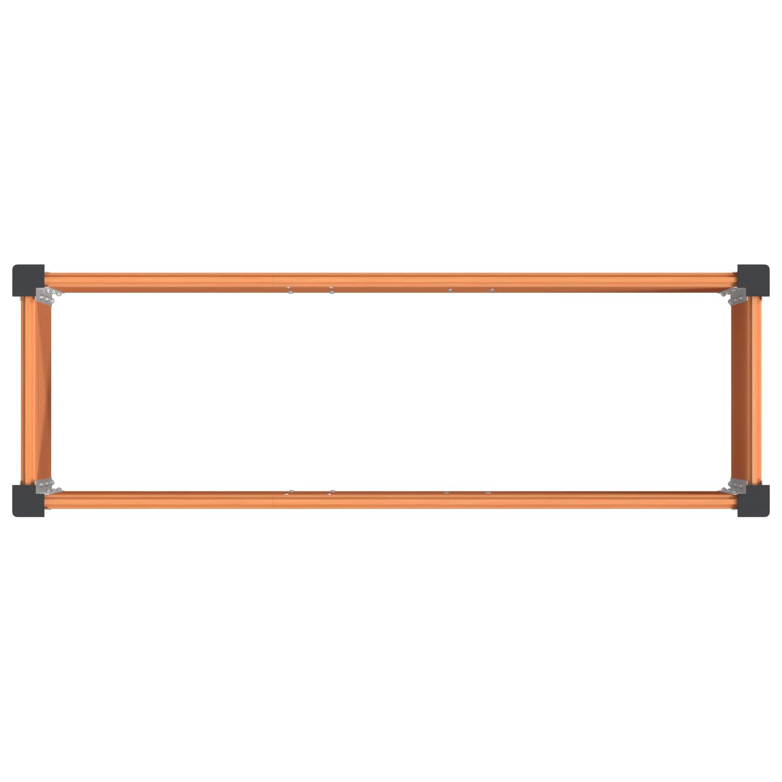vidaXL Garden Raised Bed Brown 100 x 30 x 36 cm WPC and Aluminium 5