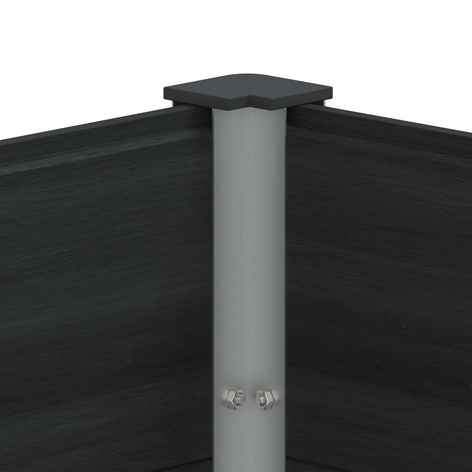 vidaXL Garden Raised Bed Black 50 x 30 x 36 cm WPC and Aluminium 6