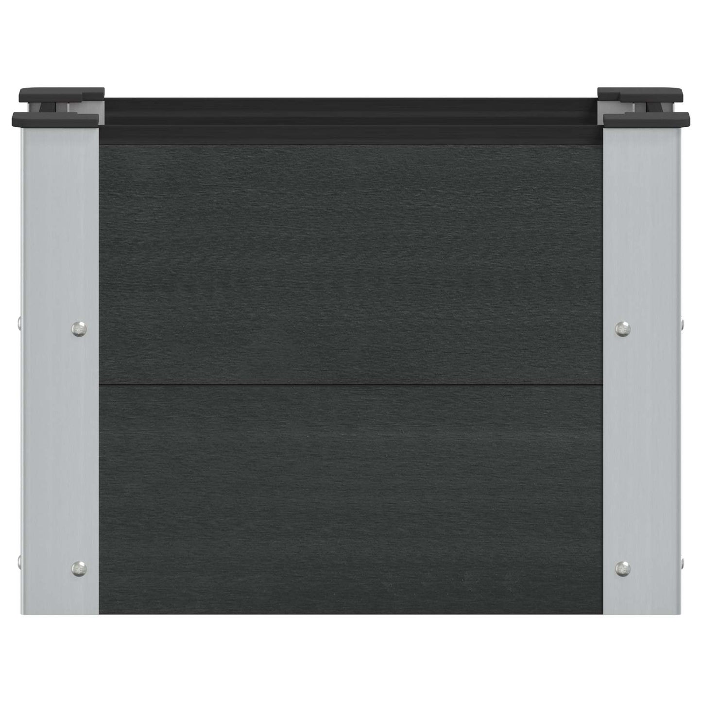 vidaXL Garden Raised Bed Black 50 x 30 x 36 cm WPC and Aluminium 3