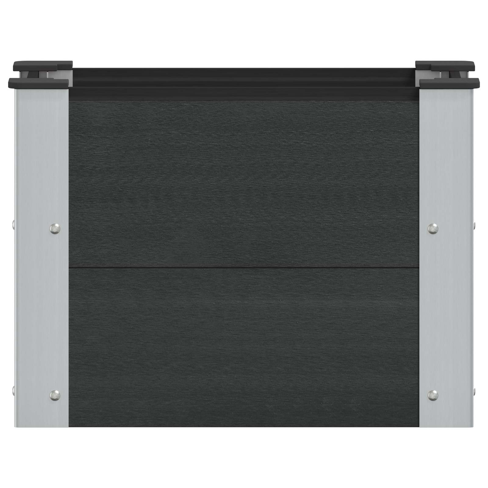 vidaXL Garden Raised Bed Black 50 x 30 x 36 cm WPC and Aluminium 3