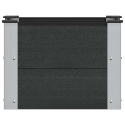 vidaXL Garden Raised Bed Black 50 x 30 x 36 cm WPC and Aluminium 3