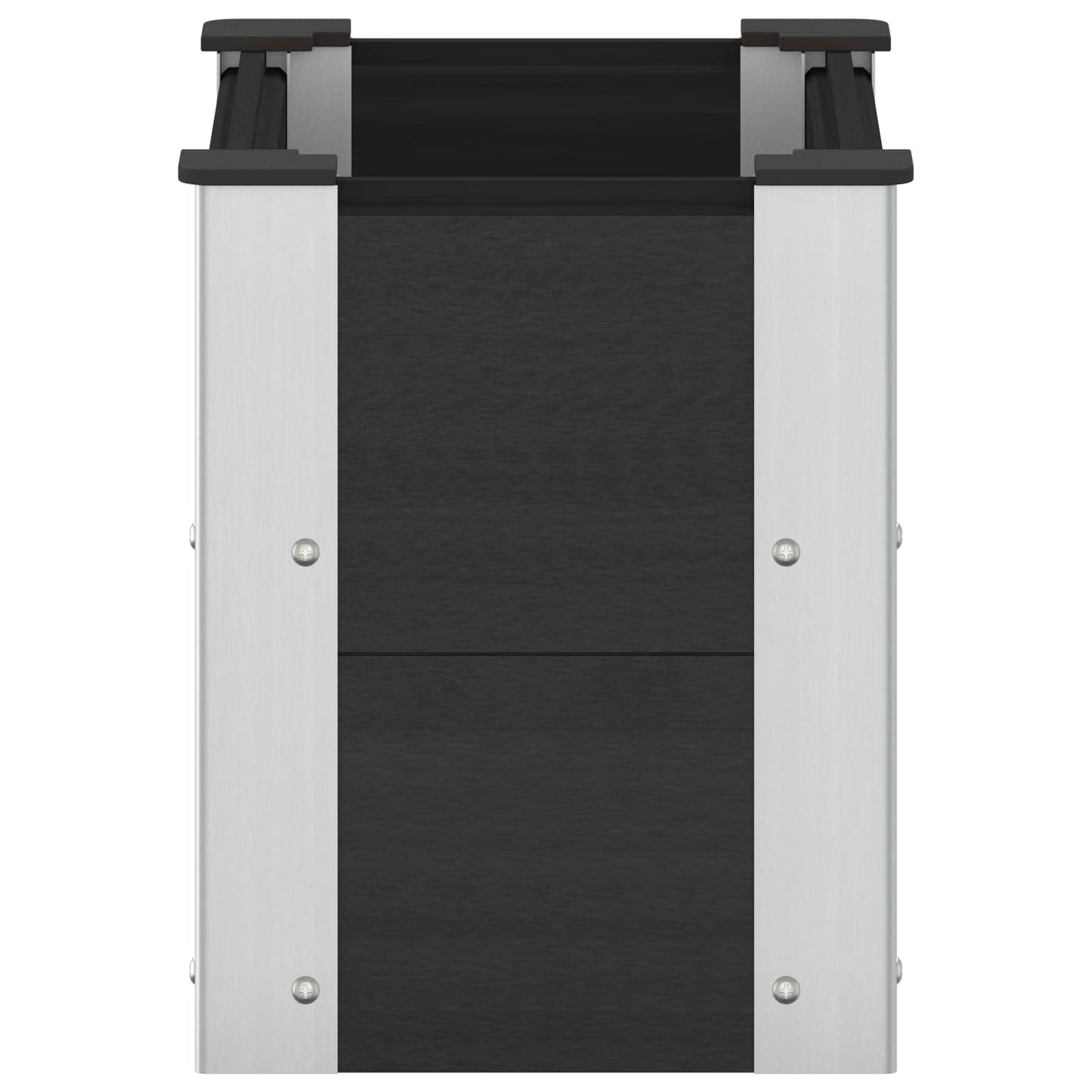 vidaXL Garden Raised Bed Black 50 x 30 x 36 cm WPC and Aluminium 4
