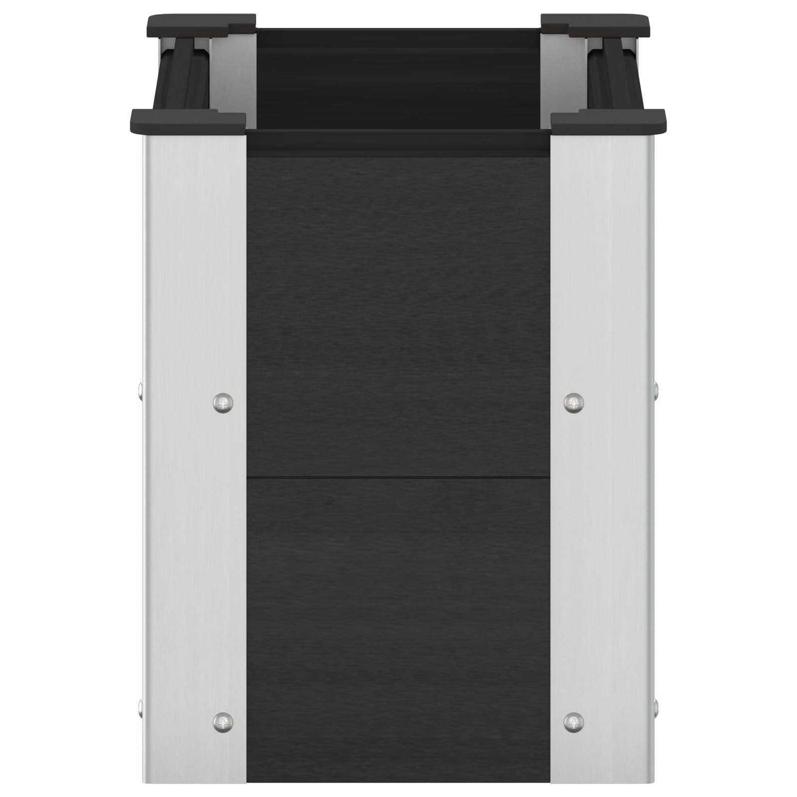 vidaXL Garden Raised Bed Black 50 x 30 x 36 cm WPC and Aluminium 4