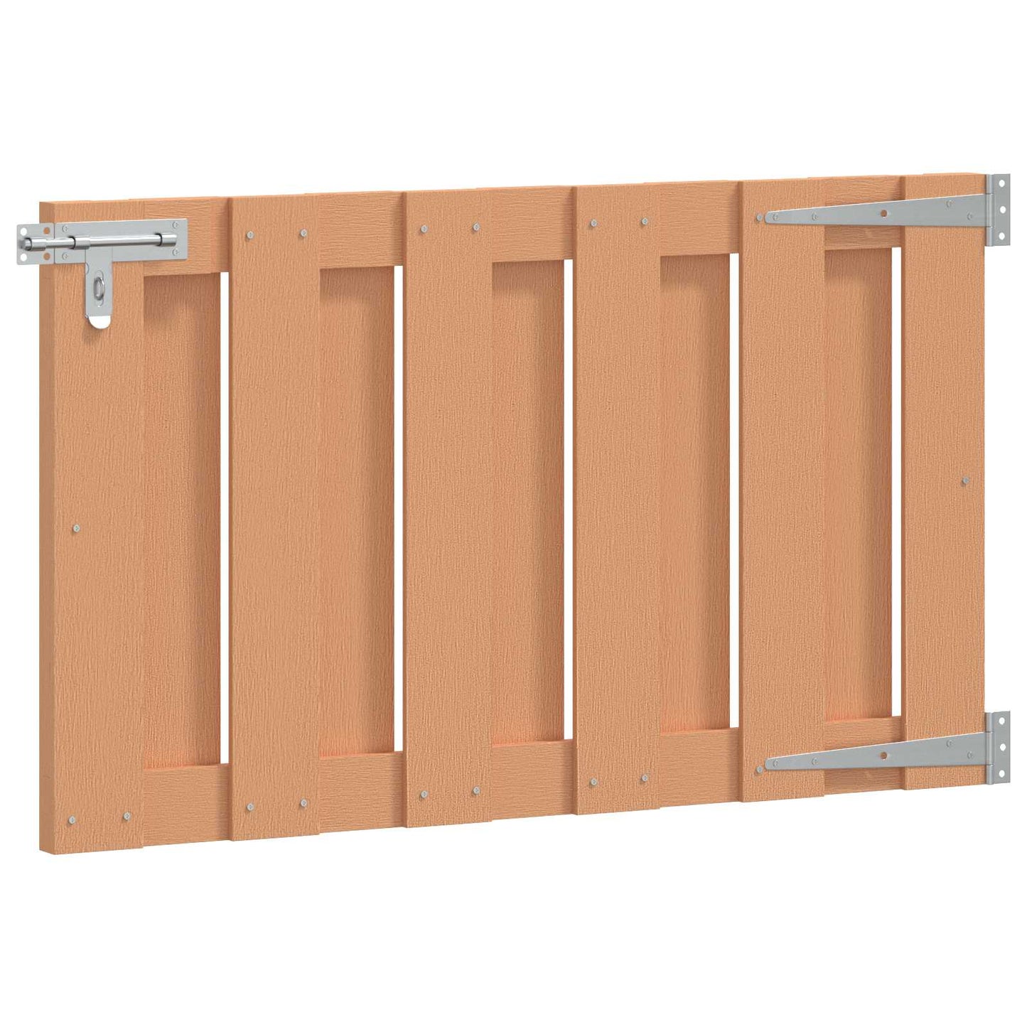 vidaXL Garden Gate 100 x 60 cm WPC and Aluminium Brown 2