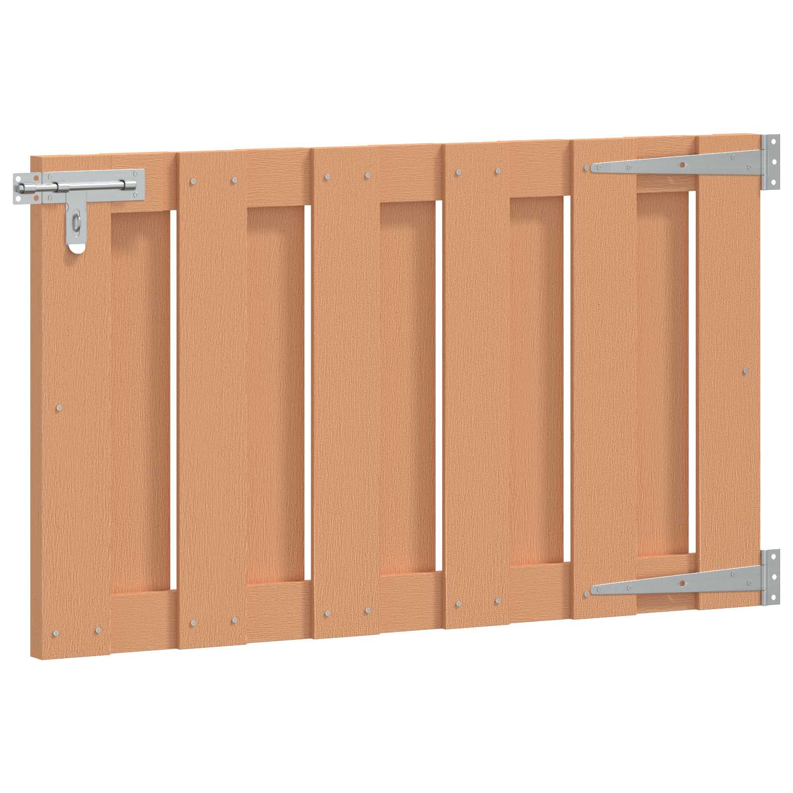 vidaXL Garden Gate 100 x 60 cm WPC and Aluminium Brown 2