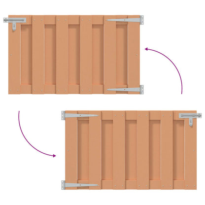 vidaXL Garden Gate 100 x 60 cm WPC and Aluminium Brown 5