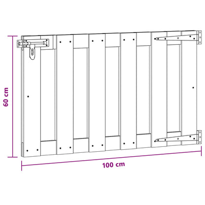 vidaXL Garden Gate 100 x 60 cm WPC and Aluminium Brown 6
