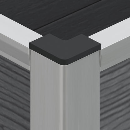 vidaXL Garden Raised Bed Grey 50 x 30 x 42 cm WPC and Aluminium 6