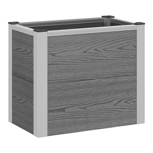 Garden Raised Bed Grey WPC and Aluminium 50 cm 42 cm