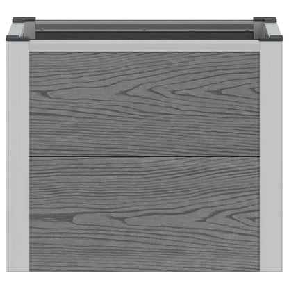 vidaXL Garden Raised Bed Grey 50 x 30 x 42 cm WPC and Aluminium 4