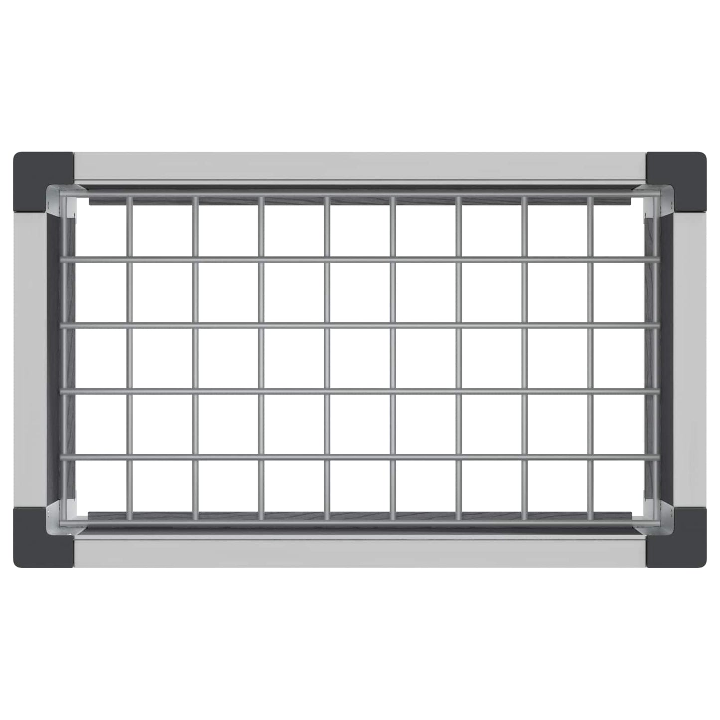 vidaXL Garden Raised Bed Grey 50 x 30 x 42 cm WPC and Aluminium 5