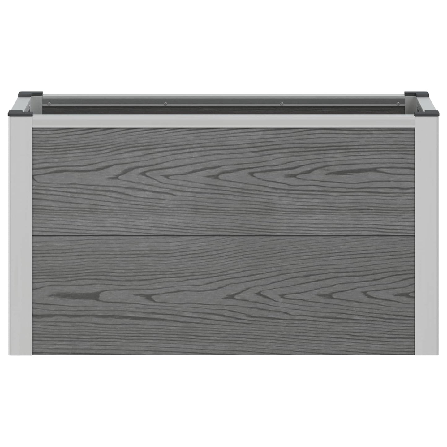 vidaXL Garden Raised Bed Grey 75 x 30 x 42 cm WPC and Aluminium 4