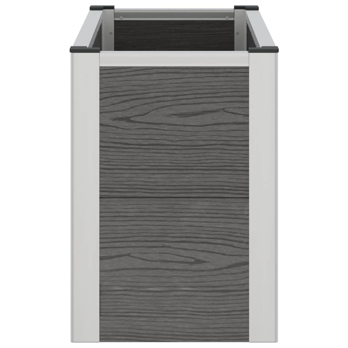 vidaXL Garden Raised Bed Grey 75 x 30 x 42 cm WPC and Aluminium 5
