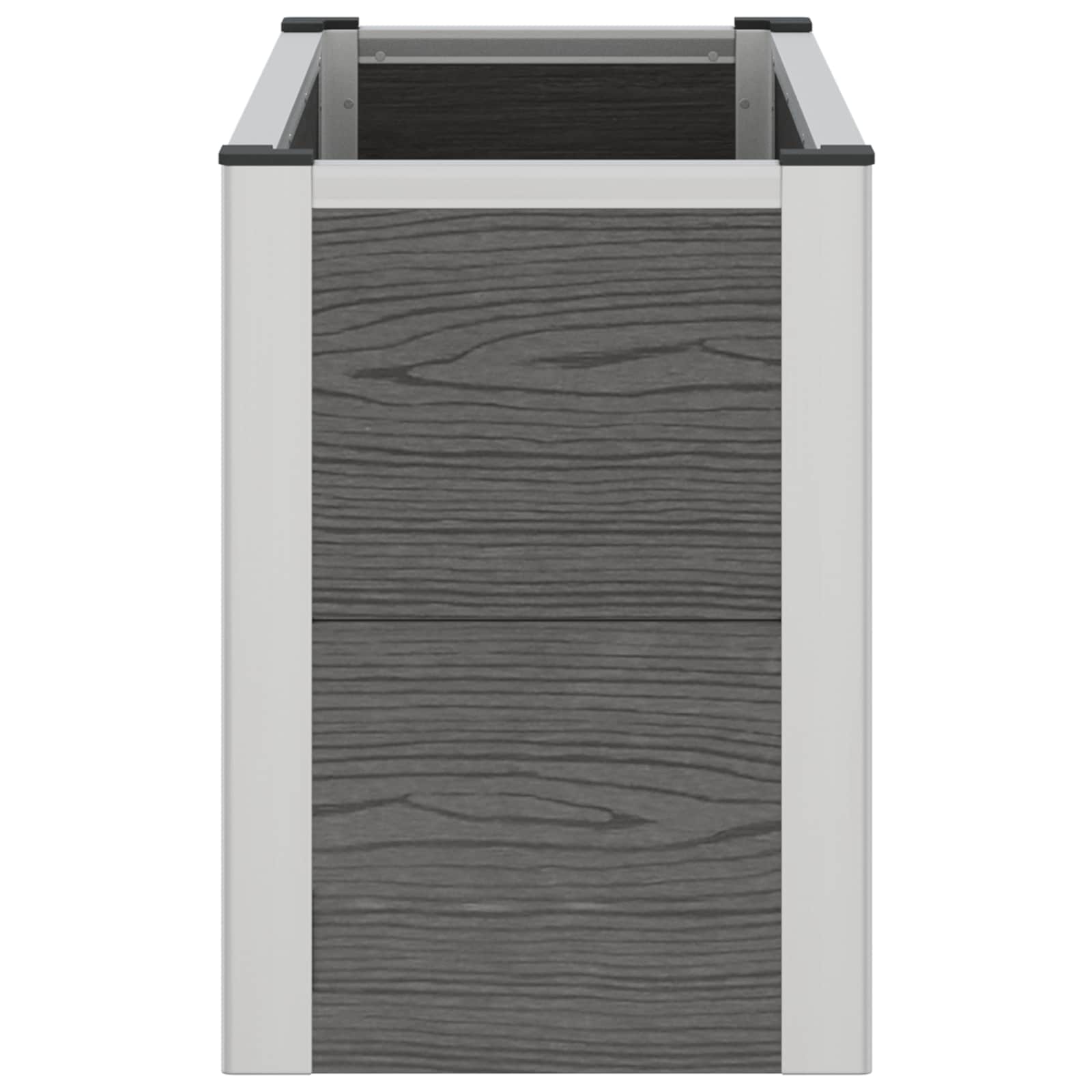 vidaXL Garden Raised Bed Grey 75 x 30 x 42 cm WPC and Aluminium 5