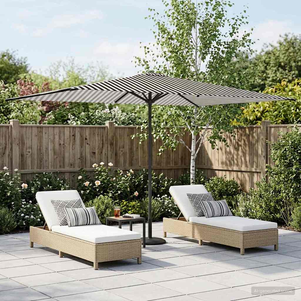 vidaXL Garden Parasol 200 x 300 cm Polyester Rectangular 1