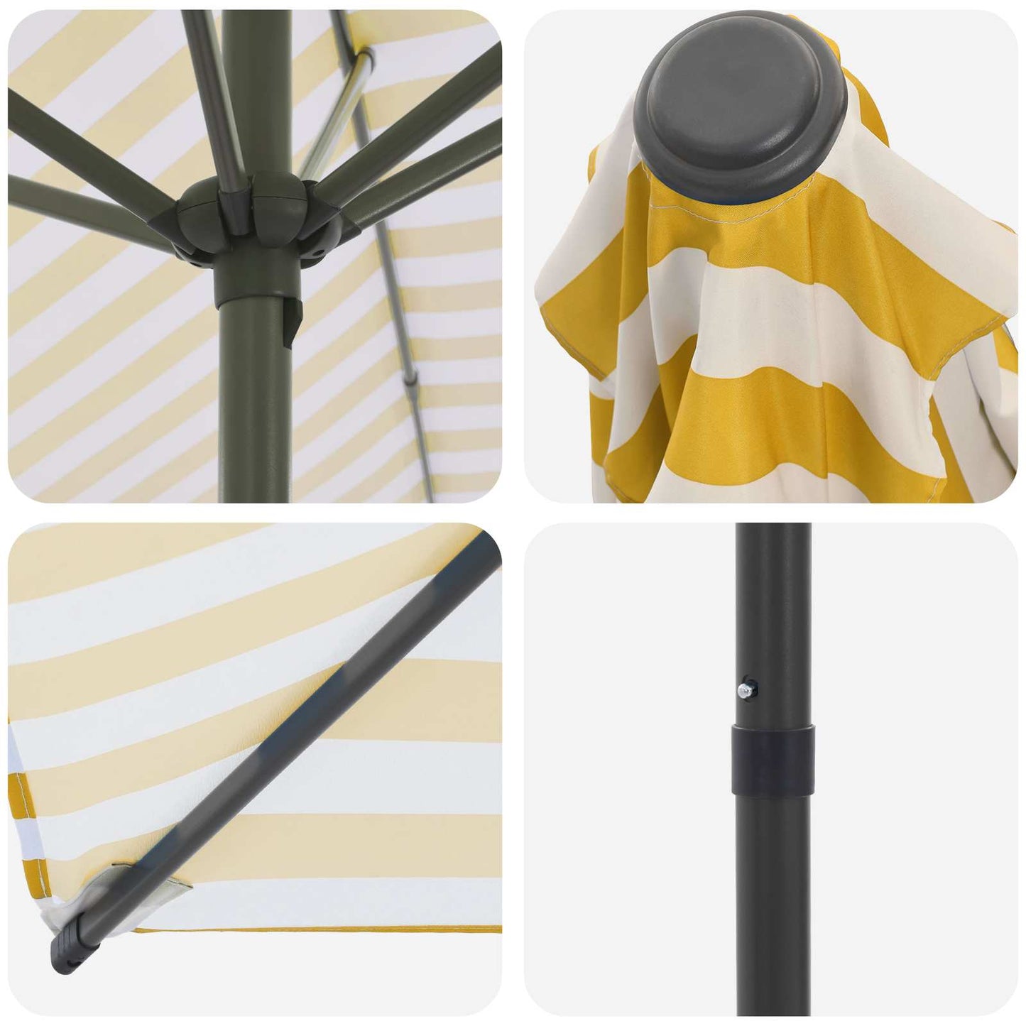 vidaXL Garden Parasol 270 x 270 cm Polyester Rectangular 6