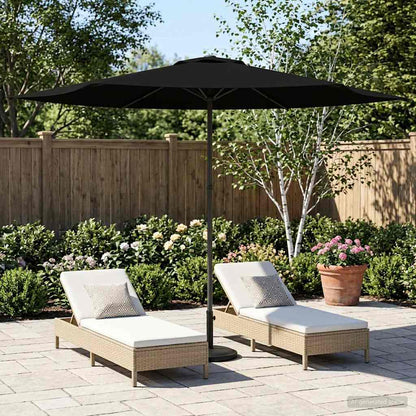 vidaXL Garden Parasol 300 x 300 cm Polyester Rectangular Black 1