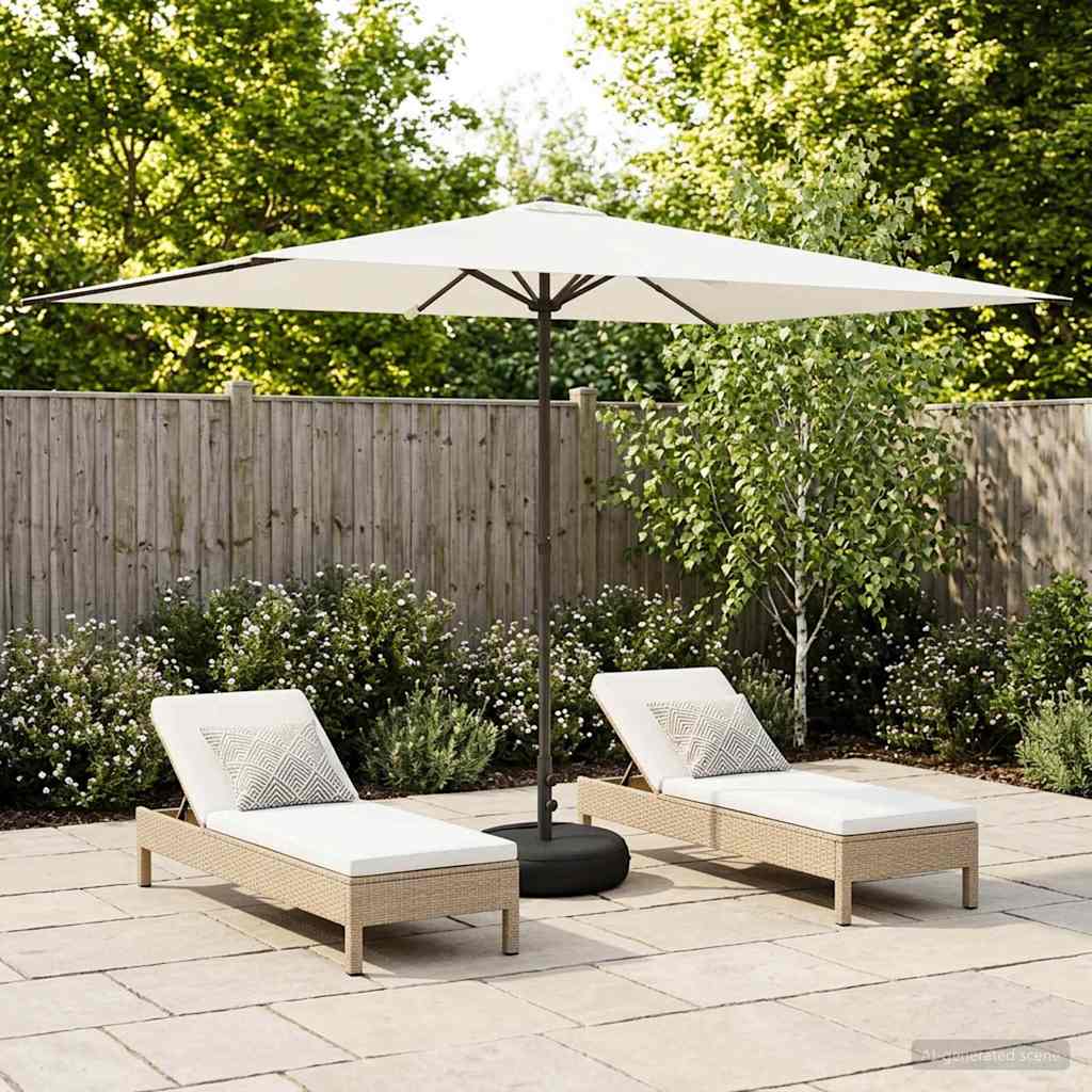 vidaXL Garden Parasol with Base 200 x 300 cm Polyester Rectangular 1