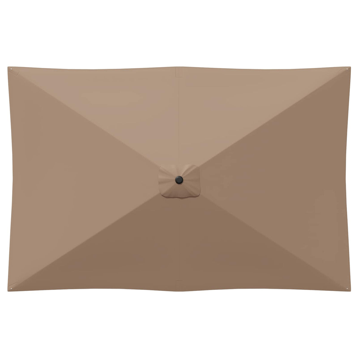 vidaXL Garden Parasol with Base Rectangular 2 x 3 m Polyester Taupe 4