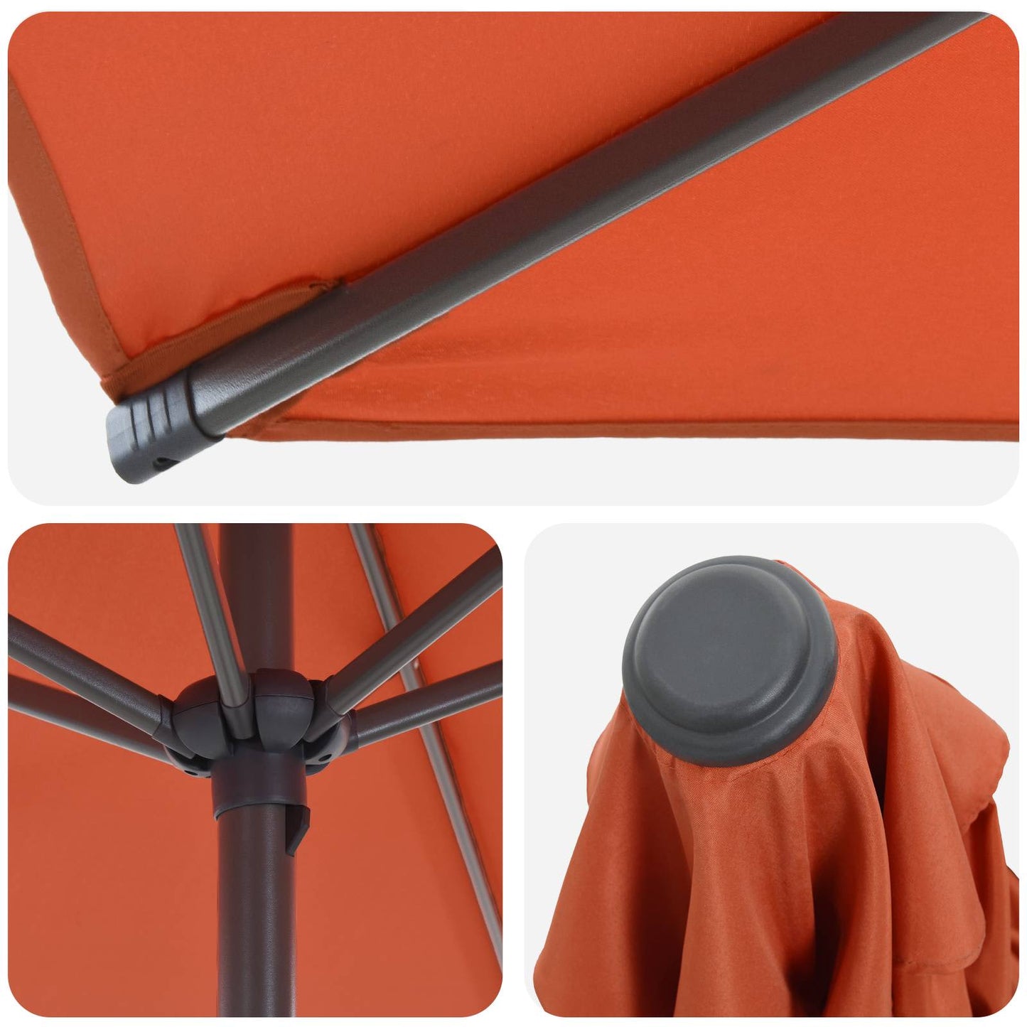 vidaXL Garden Parasol with Base 200 x 300 cm Polyester Rectangular 5