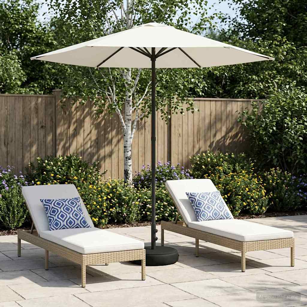 vidaXL Garden Parasol with Base 230 x 230 cm Polyester Rectangular 1