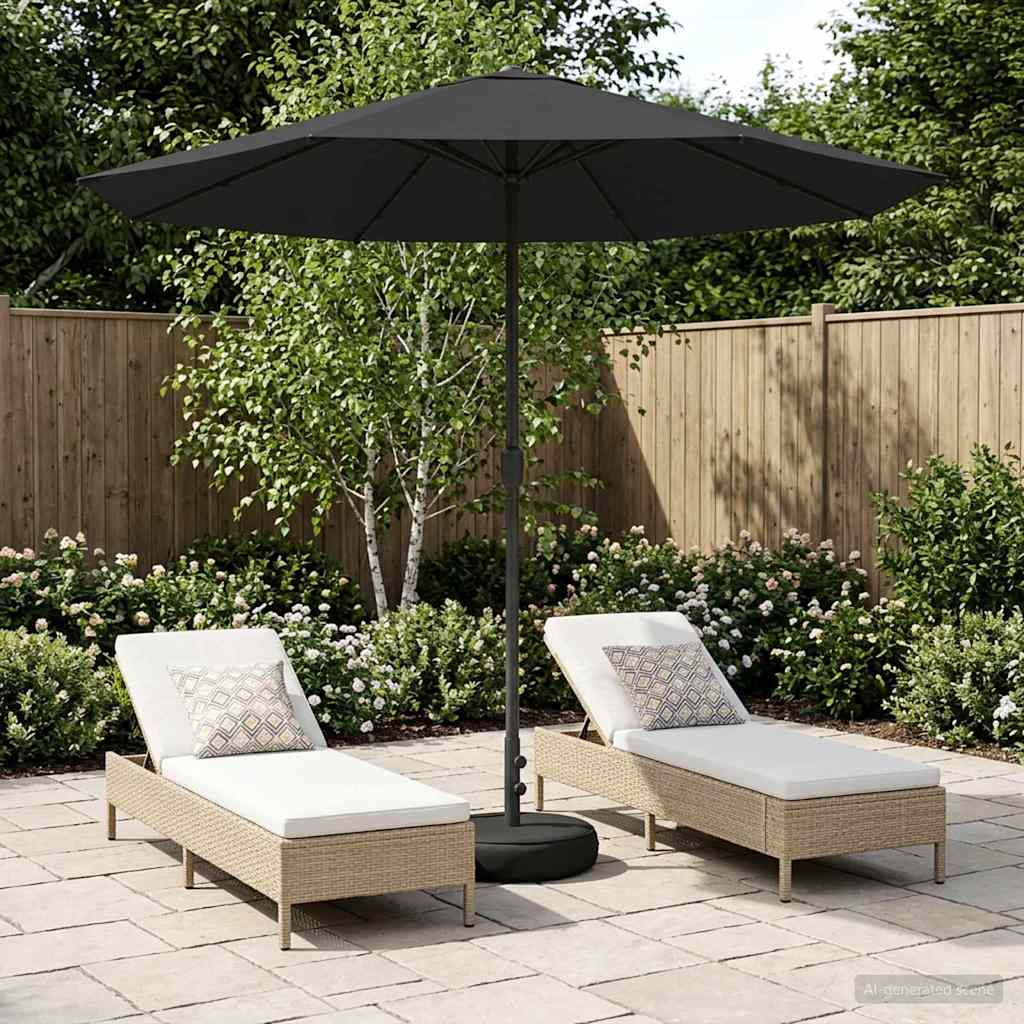 vidaXL Garden Parasol with Base 230 x 230 cm Polyester Rectangular 1