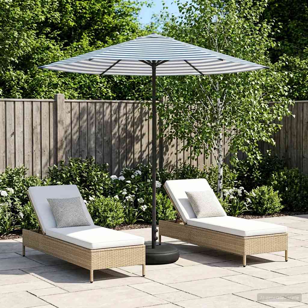 vidaXL Garden Parasol with Base 230 x 230 cm Polyester Rectangular 1