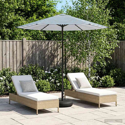 vidaXL Garden Parasol with Base 230 x 230 cm Polyester Rectangular 1