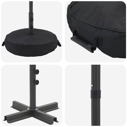 vidaXL Garden Parasol with Base 270 x 270 cm Polyester Rectangular 6