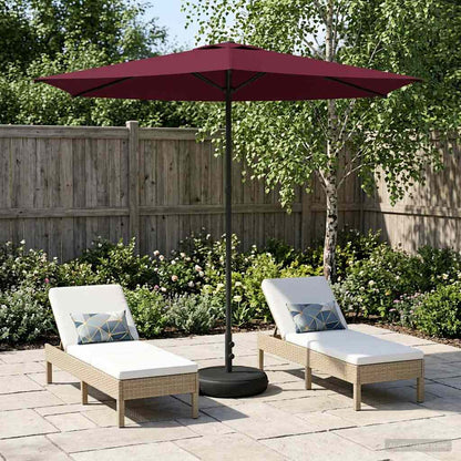 vidaXL Garden Parasol with Base 270 x 270 cm Polyester Rectangular 1