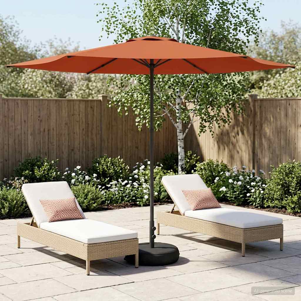 vidaXL Garden Parasol with Base 300 x 300 cm Polyester Rectangular 1
