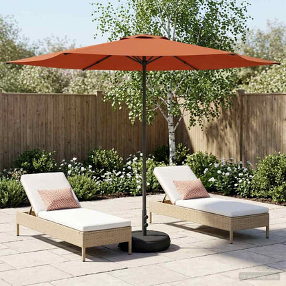 vidaXL Garden Parasol with Base 300 x 300 cm Polyester Rectangular 1