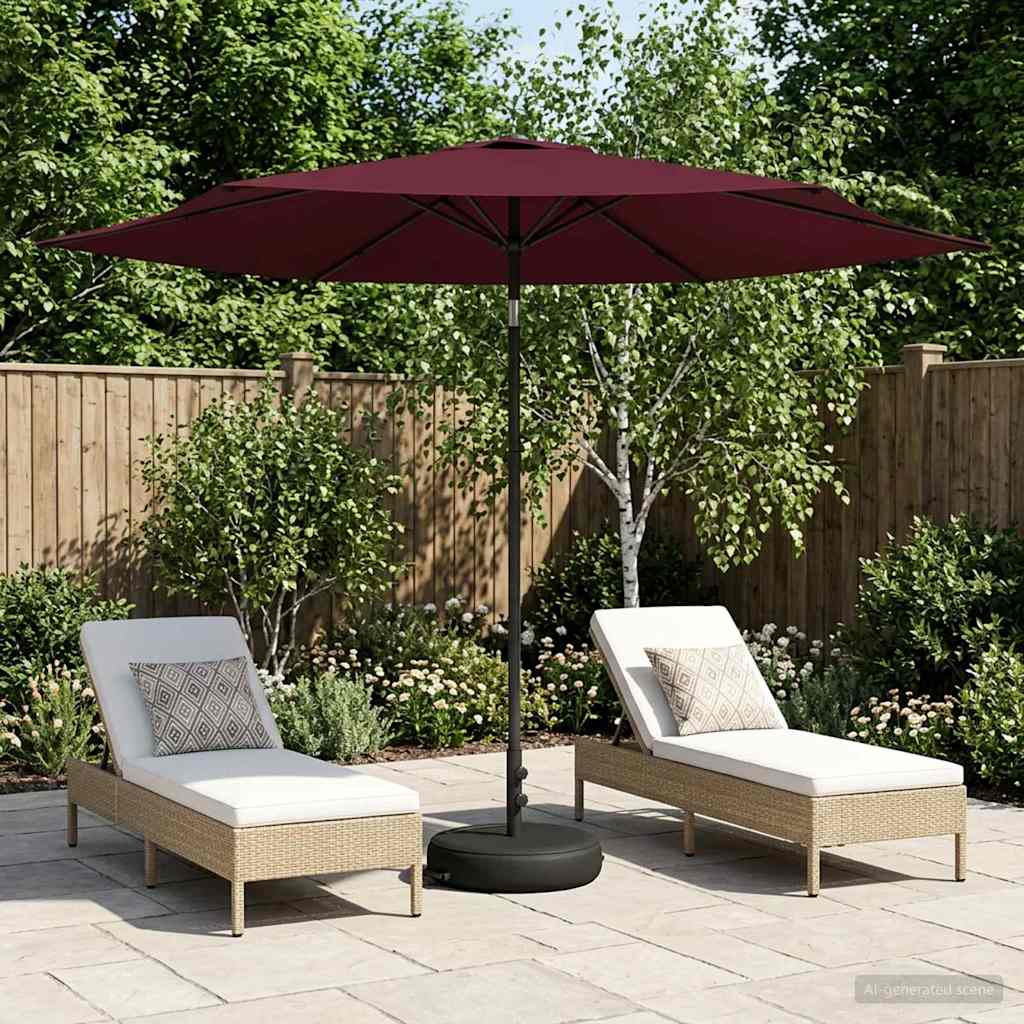 vidaXL Garden Parasol with Base 300 x 300 cm Polyester Rectangular 1