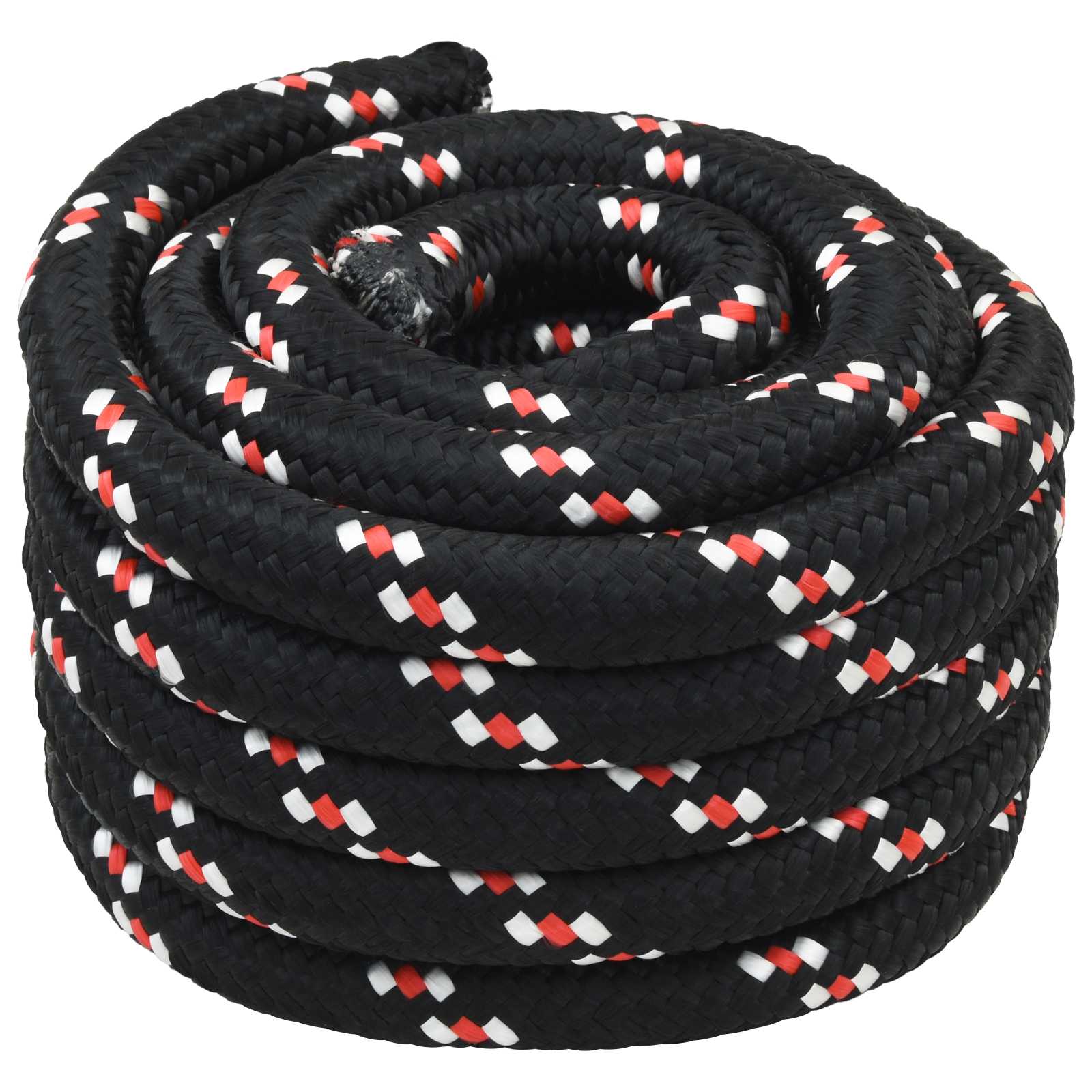 vidaXL Boat Rope 3 mm 25 m Black and Red PP 1