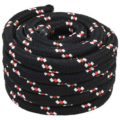 vidaXL Boat Rope 3 mm 25 m Black and Red PP 1